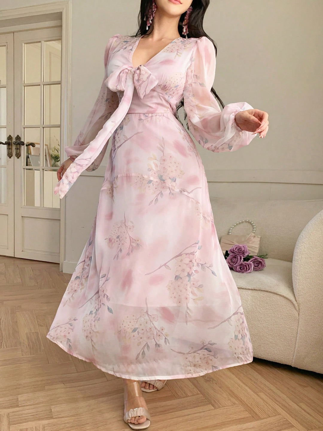 Rochie maxi SHEIN, roz