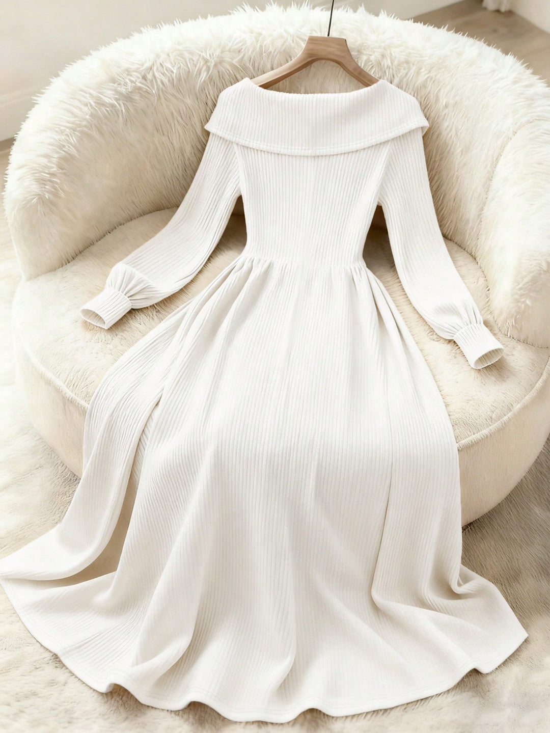 Rochie maxi SHEIN, alb