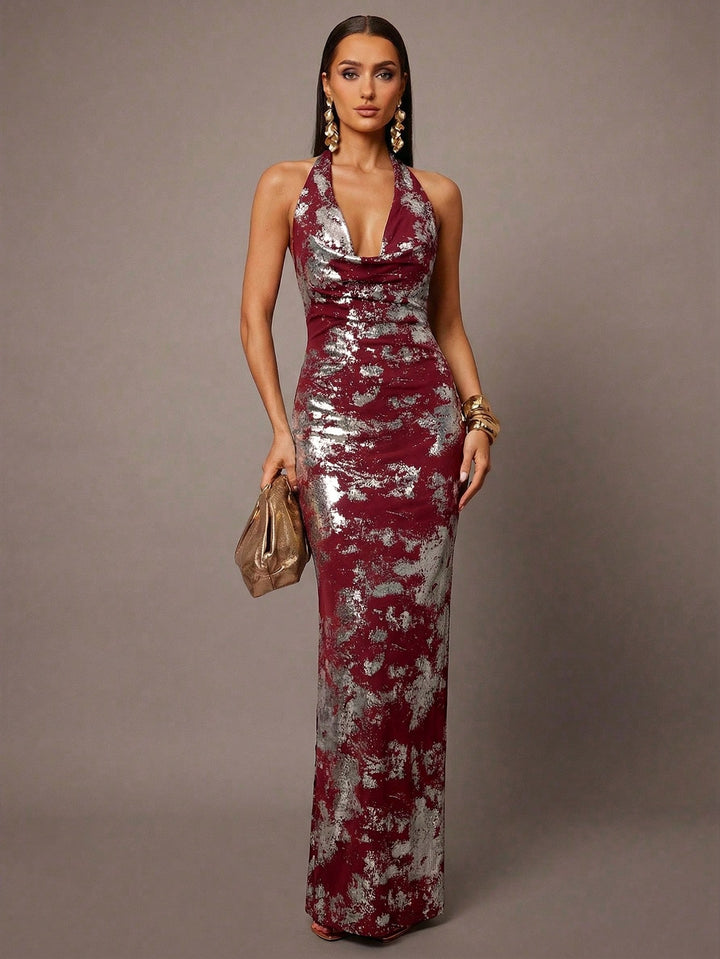Rochie maxi SHEIN, vișiniu