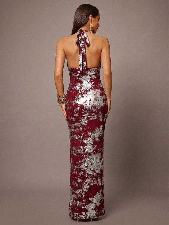 Rochie maxi SHEIN, vișiniu