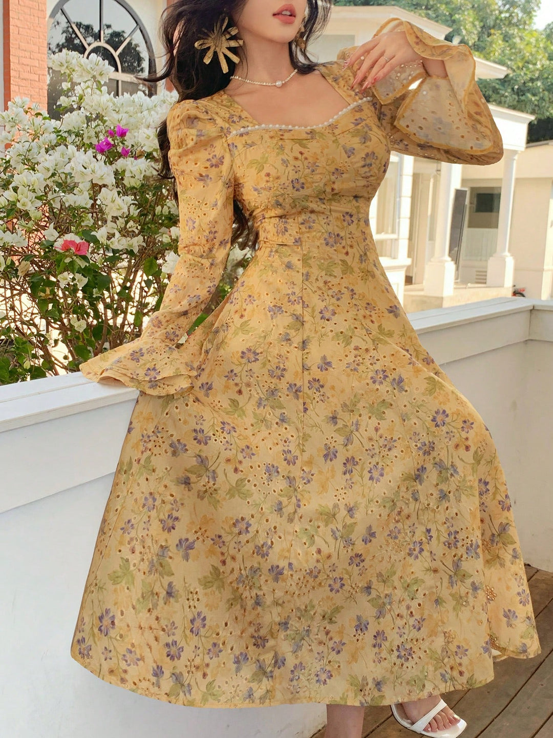 Rochie maxi SHEIN, galben