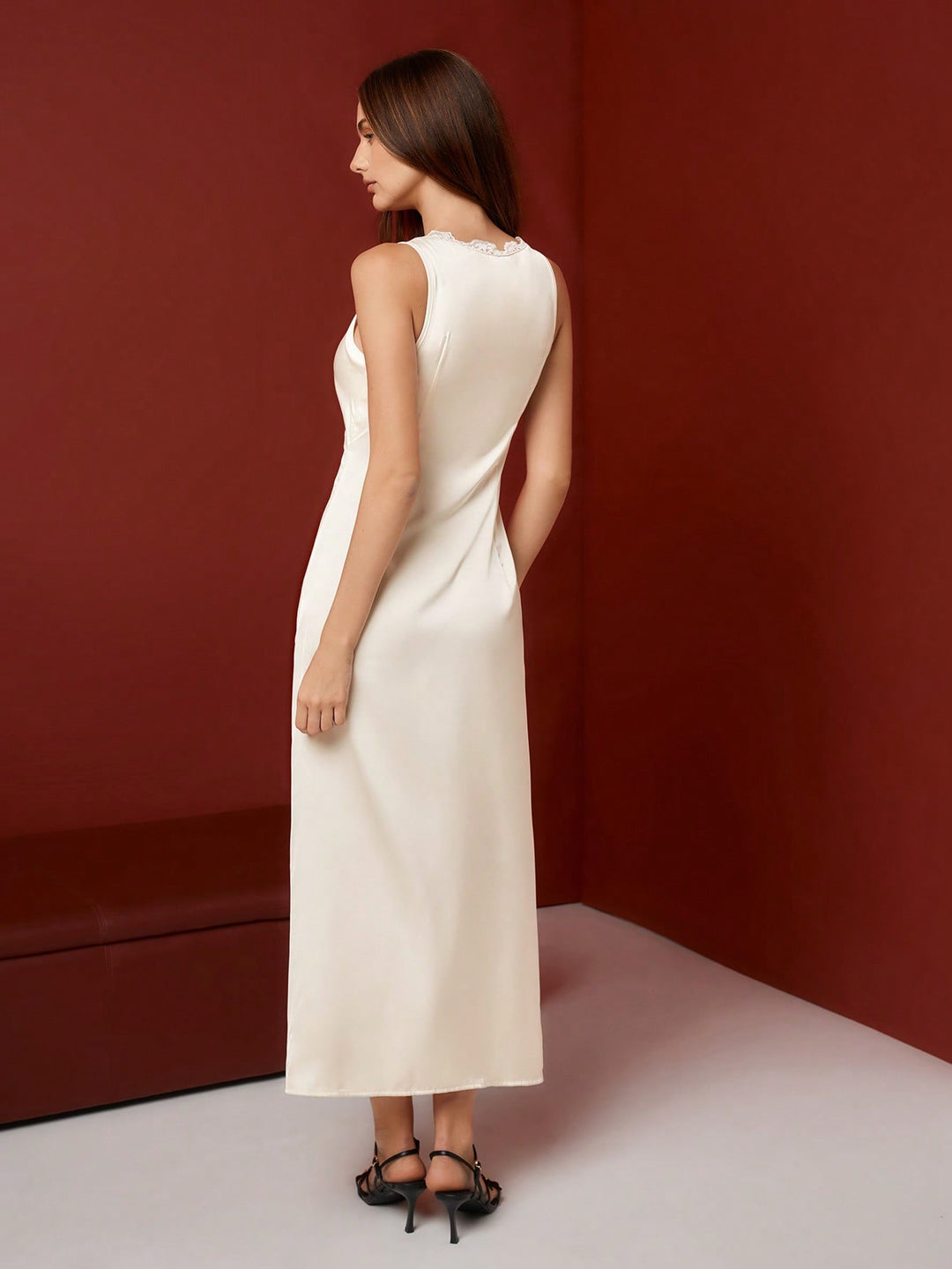 Rochie maxi SHEIN, bej