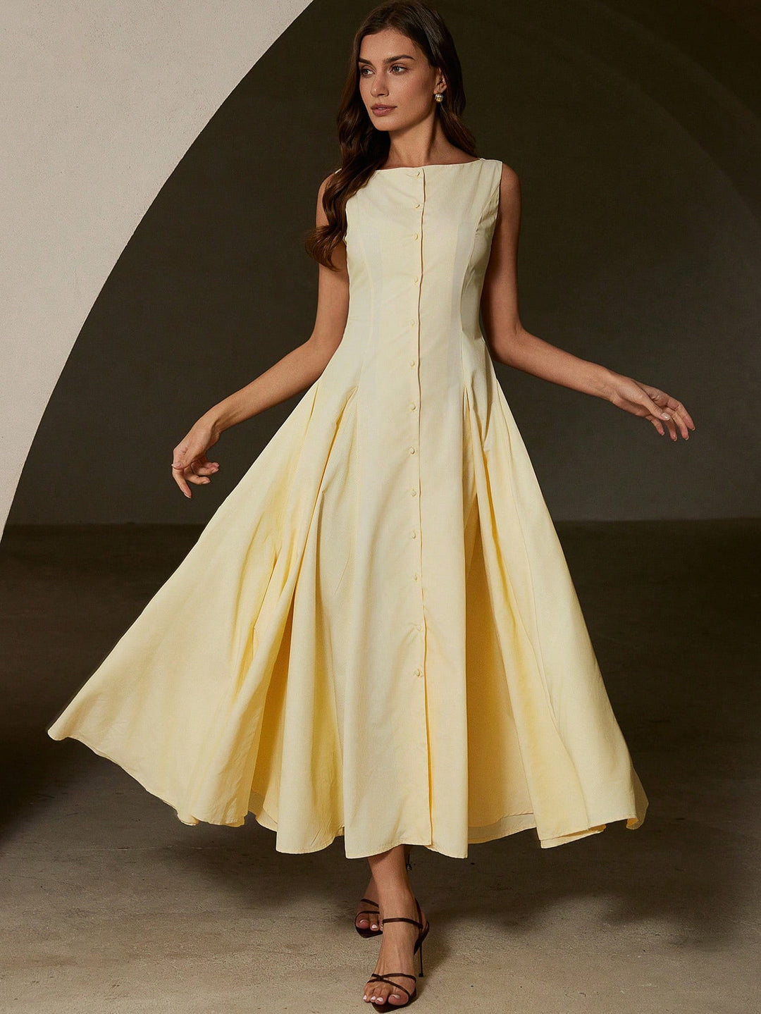 Rochie maxi SHEIN, galben