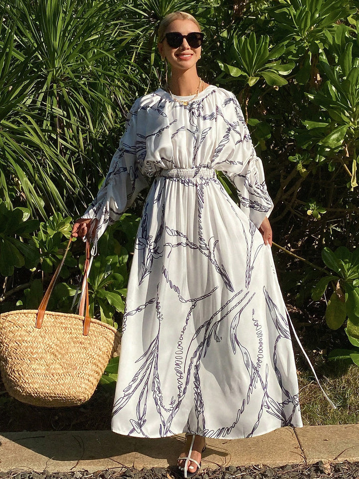 Rochie maxi SHEIN, bej