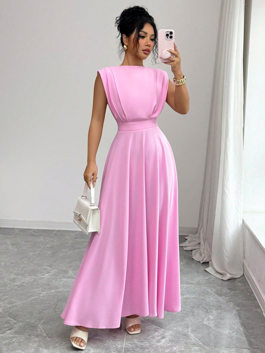 Rochie maxi SHEIN, roz