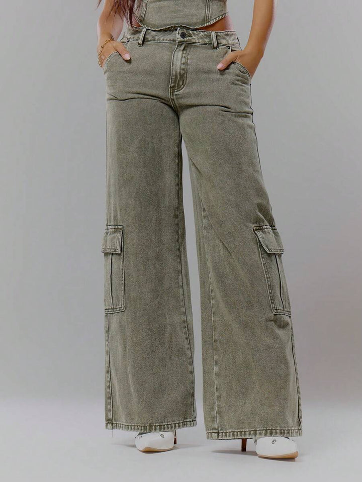 Jeans SHEIN, kaki