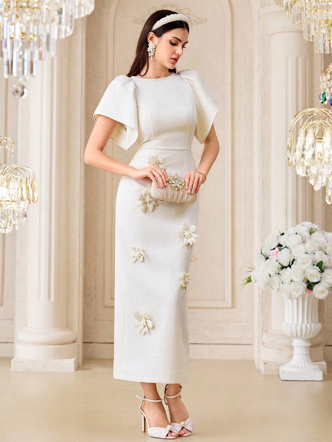 Rochie maxi SHEIN, portocaliu