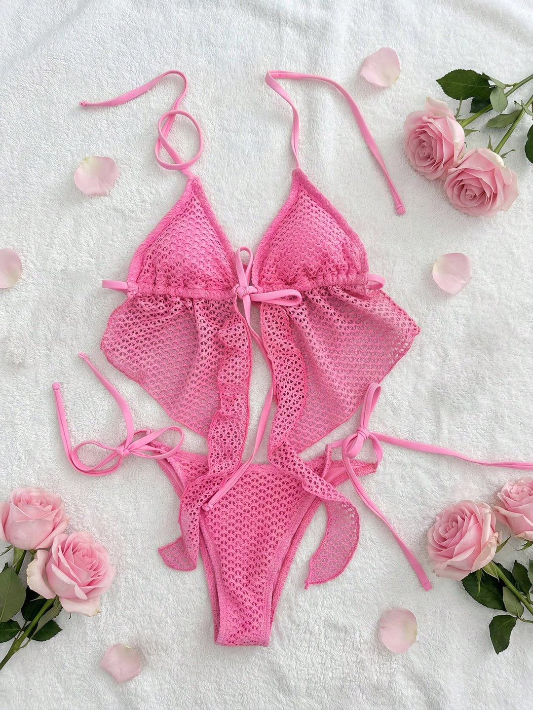 Costum de baie SHEIN, roz