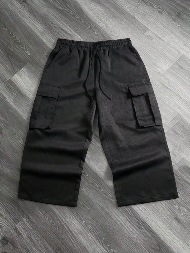 Pantaloni 3/4 SHEIN, negru