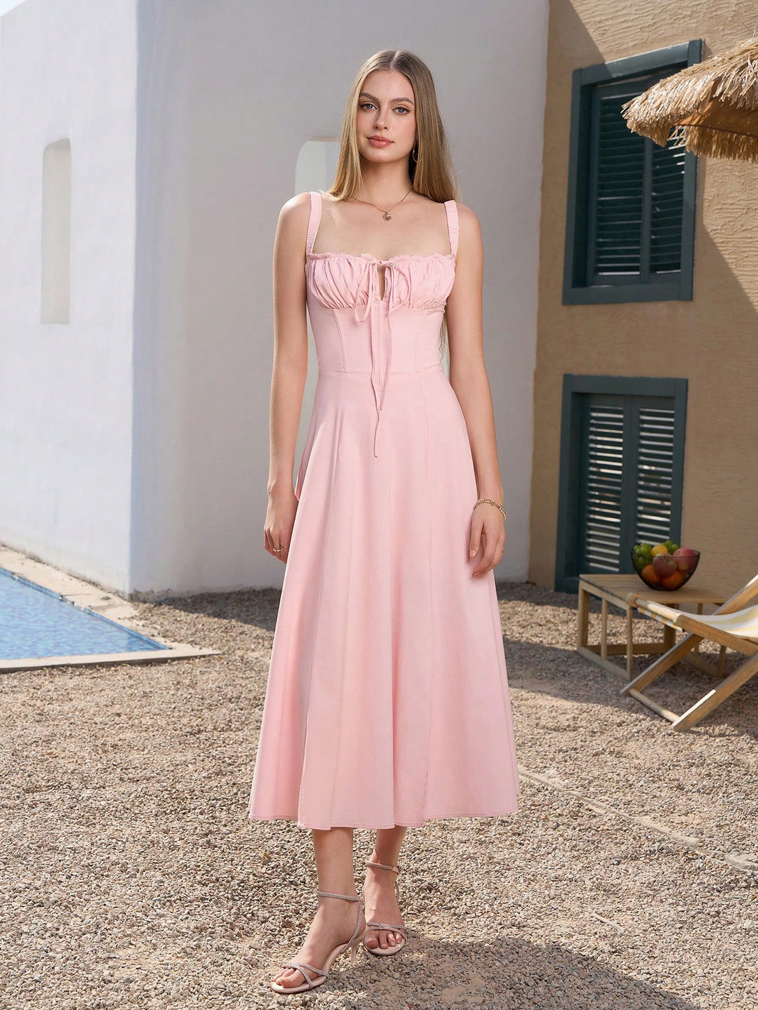 Rochie maxi SHEIN, roz