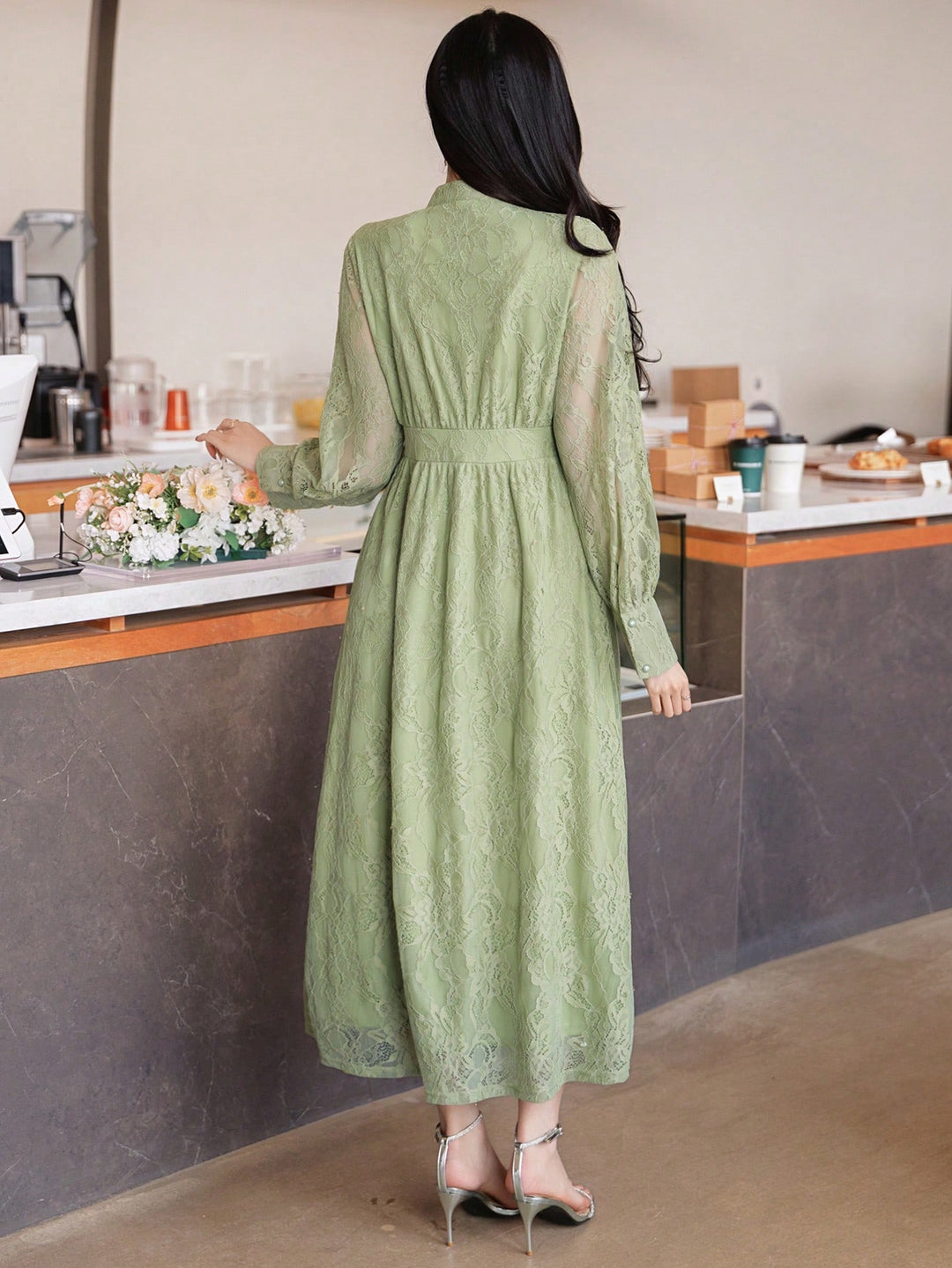 Rochie maxi SHEIN, verde