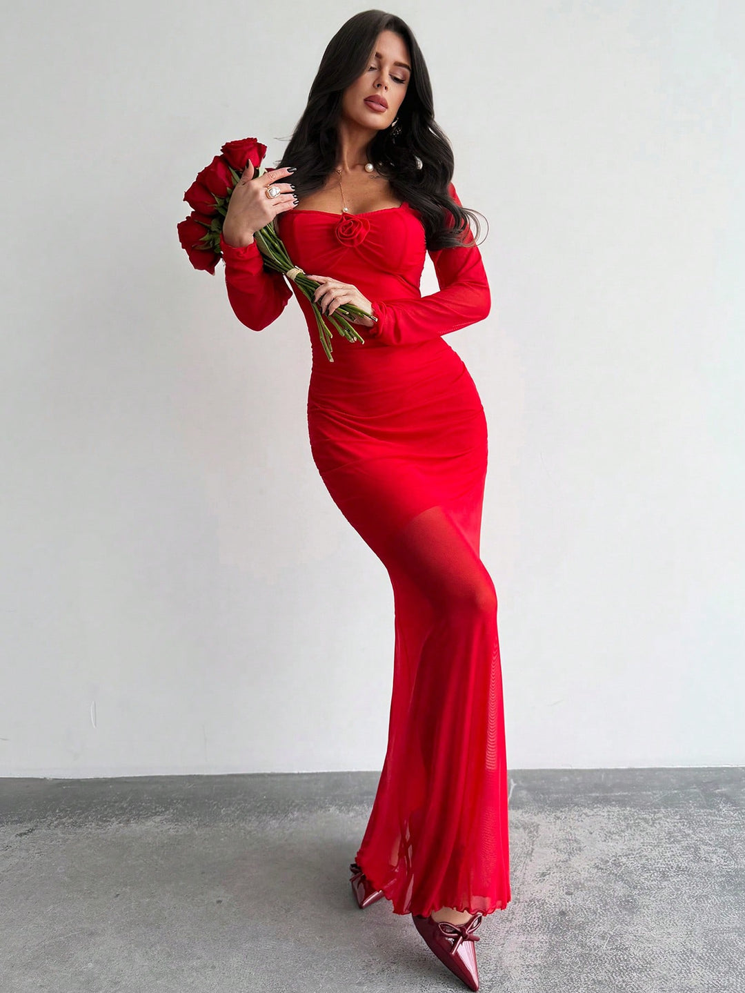 Rochie maxi SHEIN, roșu