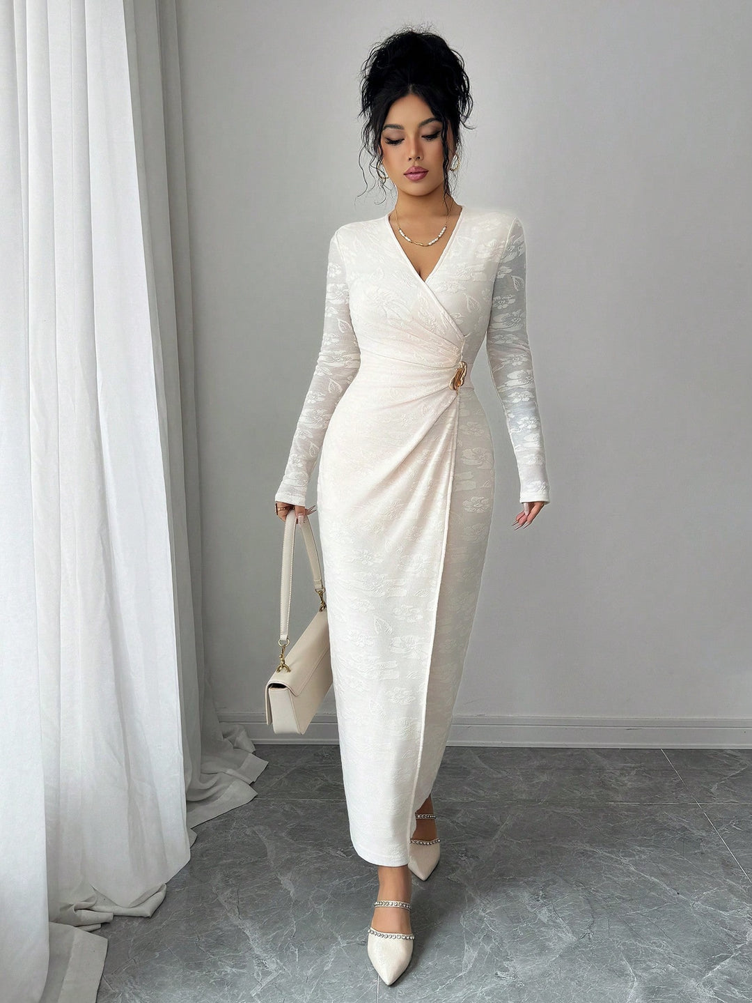 Rochie maxi SHEIN, portocaliu