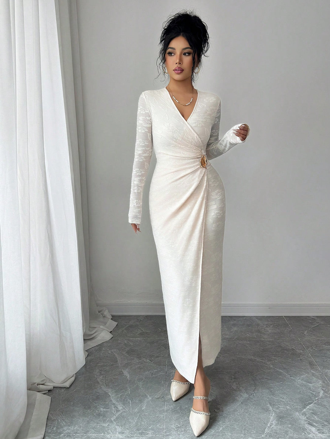 Rochie maxi SHEIN, portocaliu