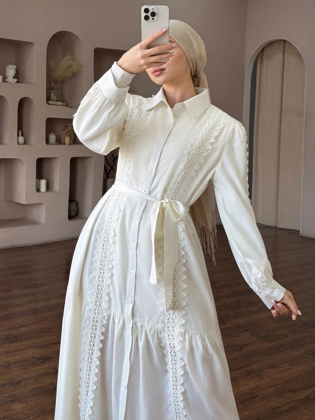Rochie midi SHEIN, bej