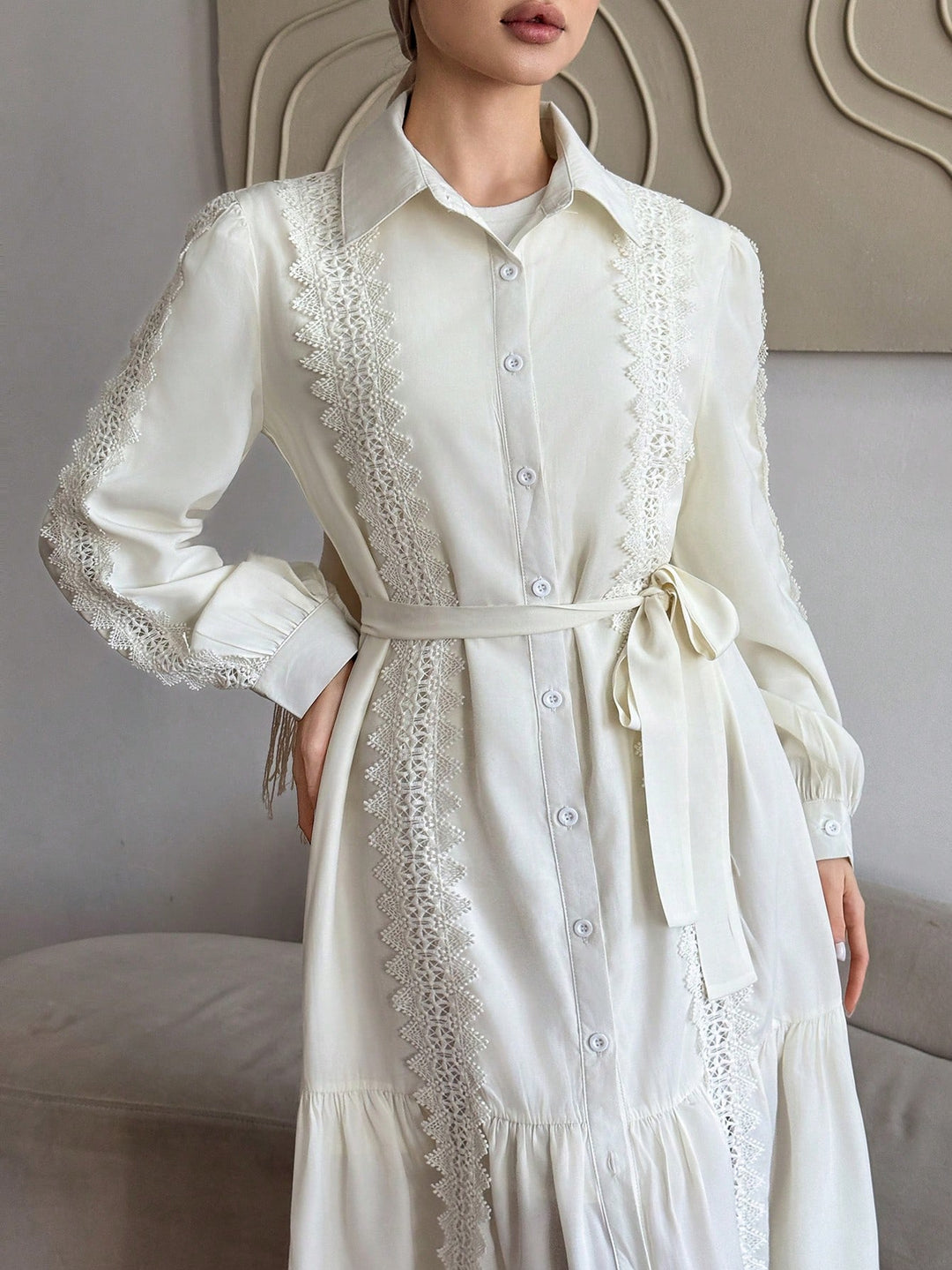 Rochie midi SHEIN, bej