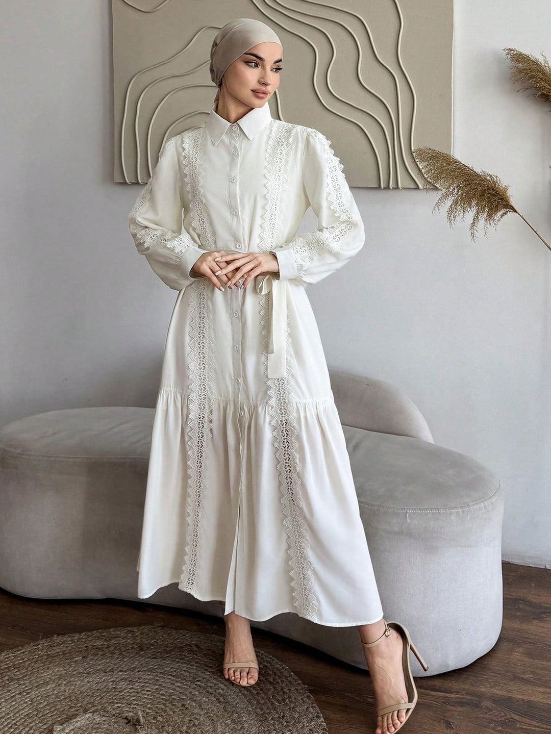 Rochie midi SHEIN, bej