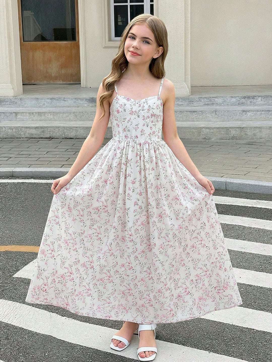 Rochie maxi SHEIN, alb