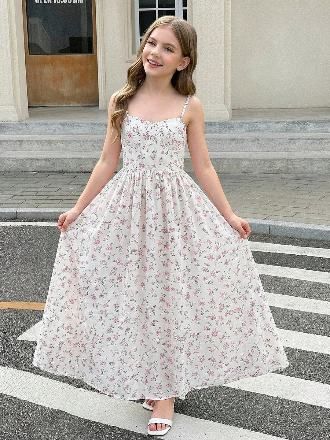 Rochie maxi SHEIN, alb