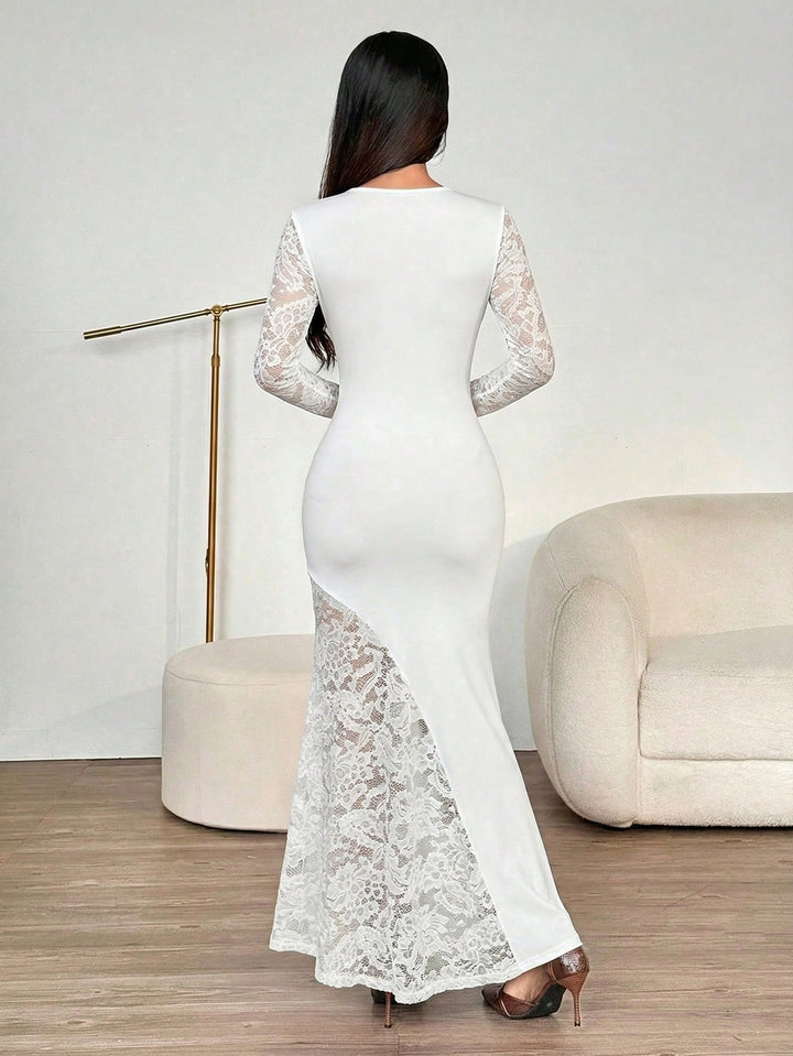 Rochie maxi SHEIN, alb