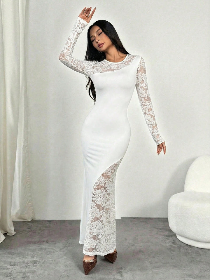 Rochie maxi SHEIN, alb