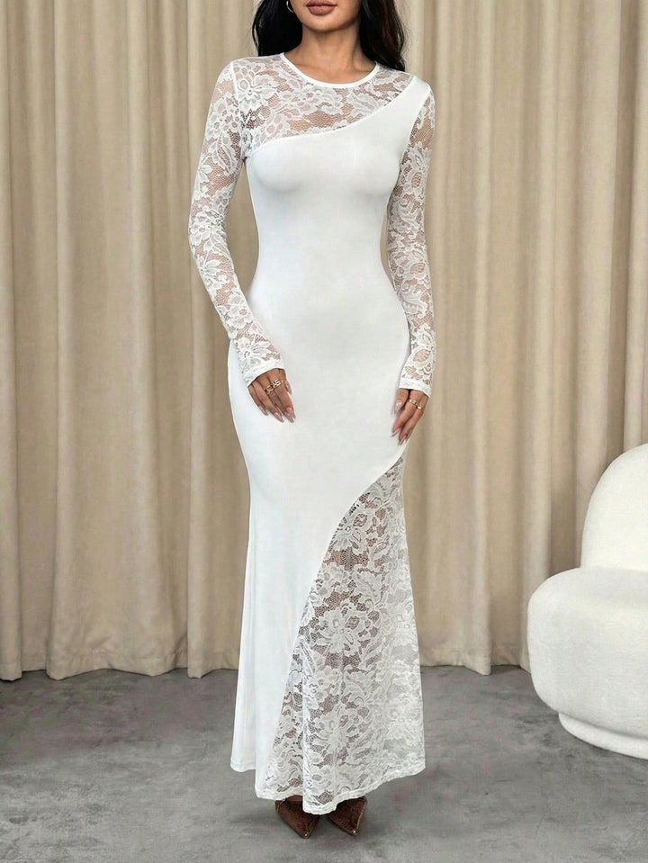 Rochie maxi SHEIN, alb