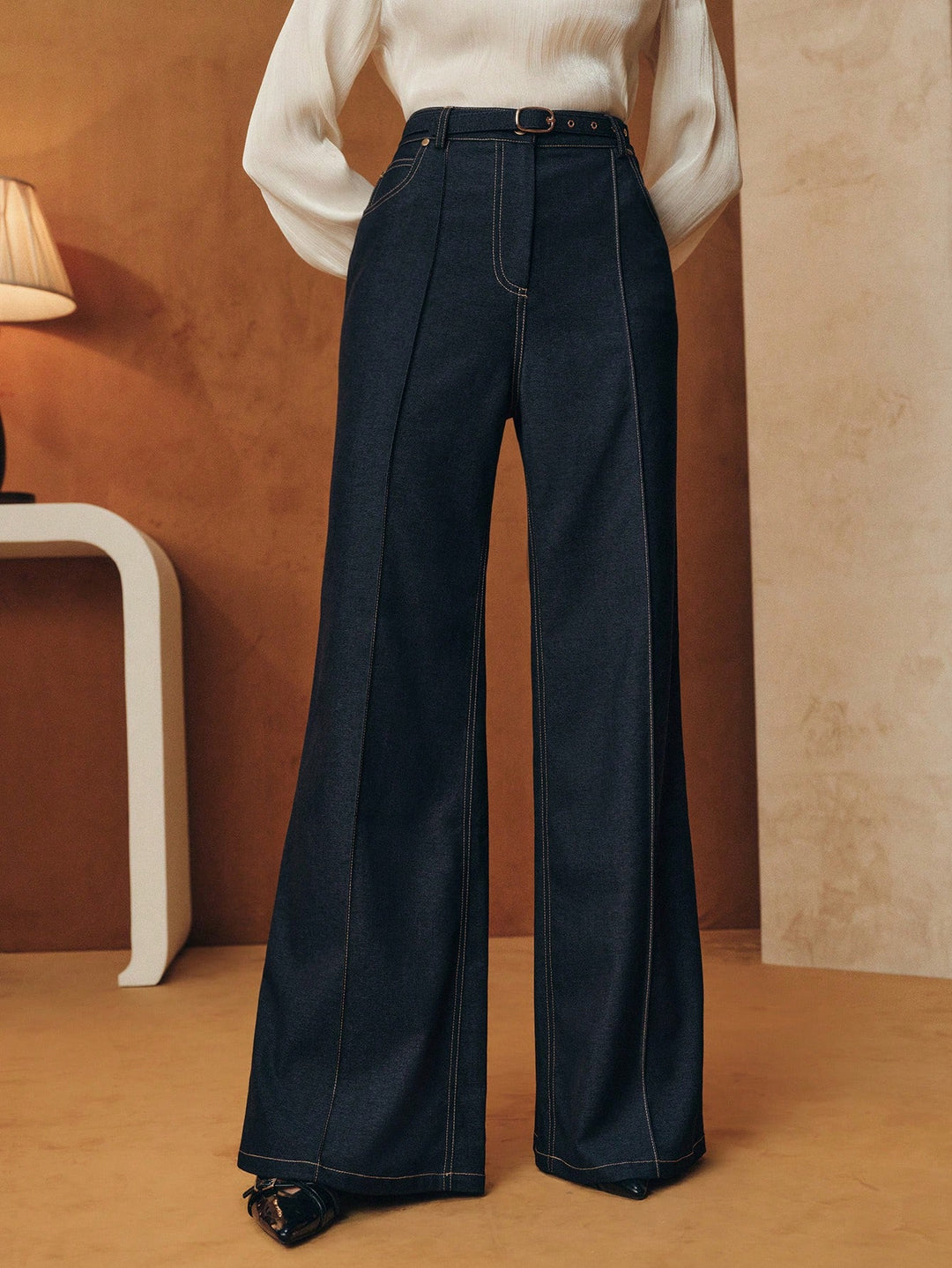 Pantaloni SHEIN, albastru