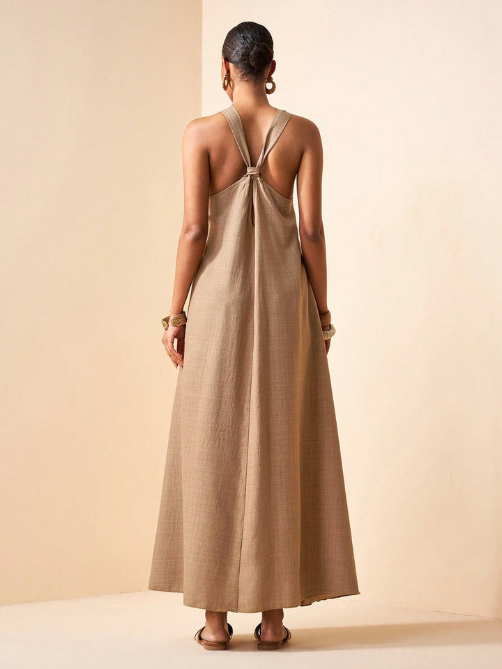 SHEIN maxi ruha, barna