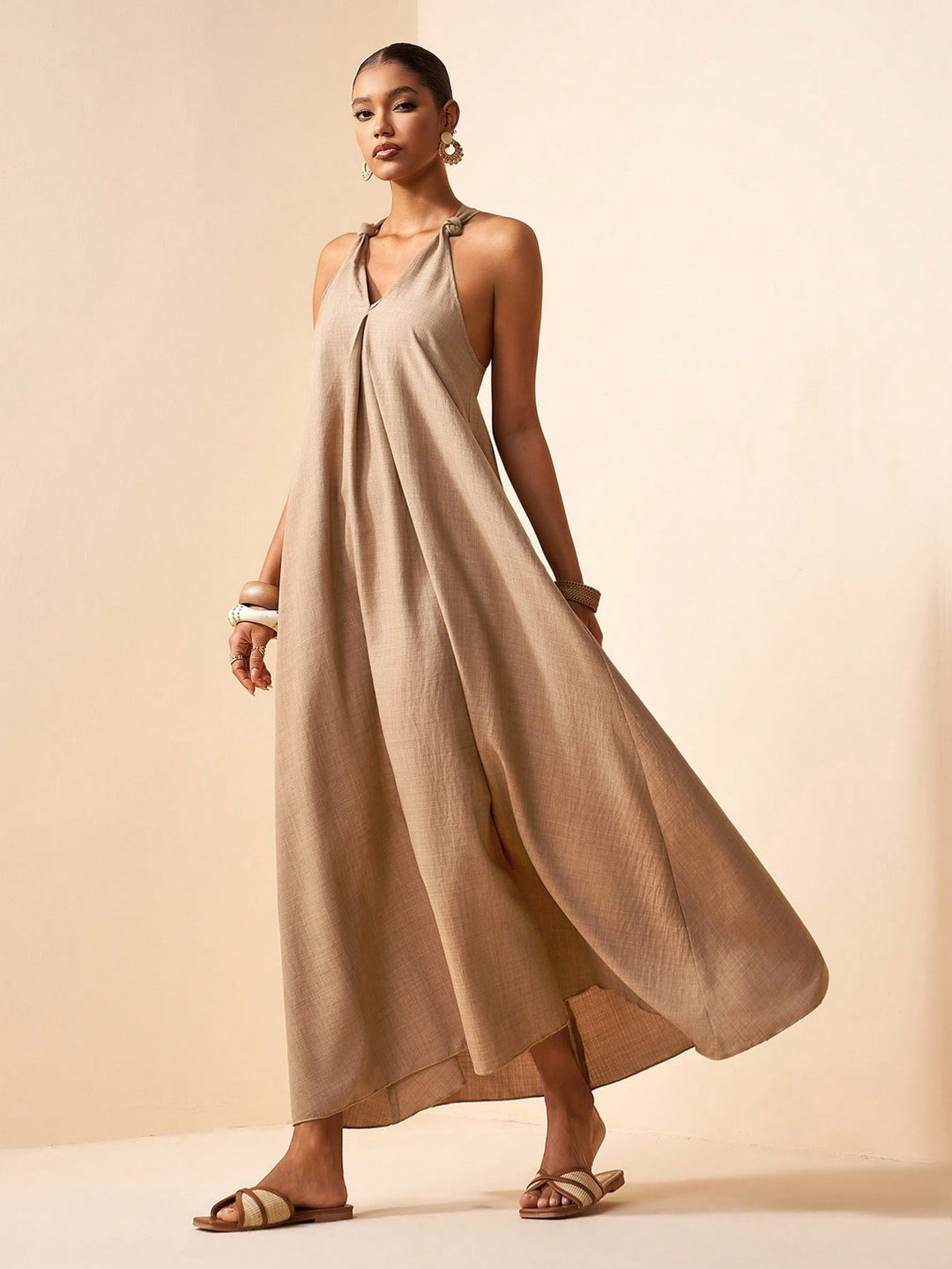 SHEIN maxi ruha, barna