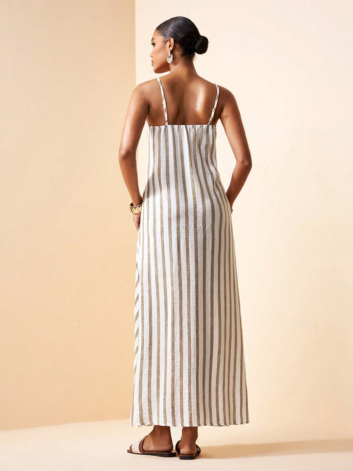 Rochie maxi SHEIN, kaki