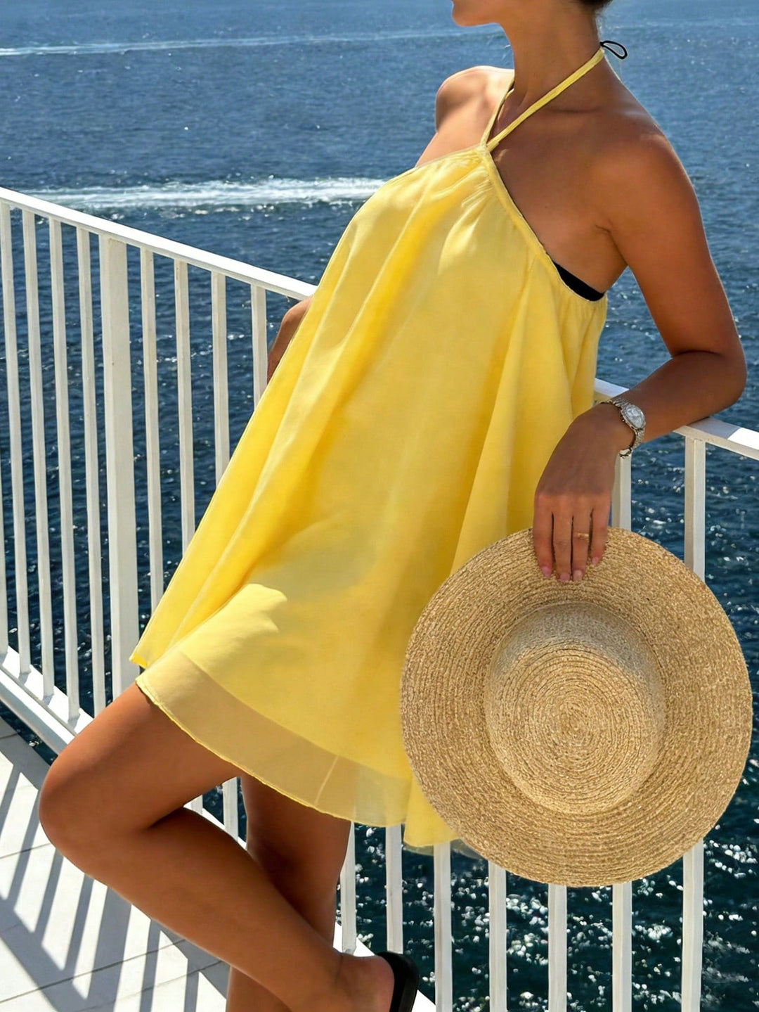 Rochie mini SHEIN, galben