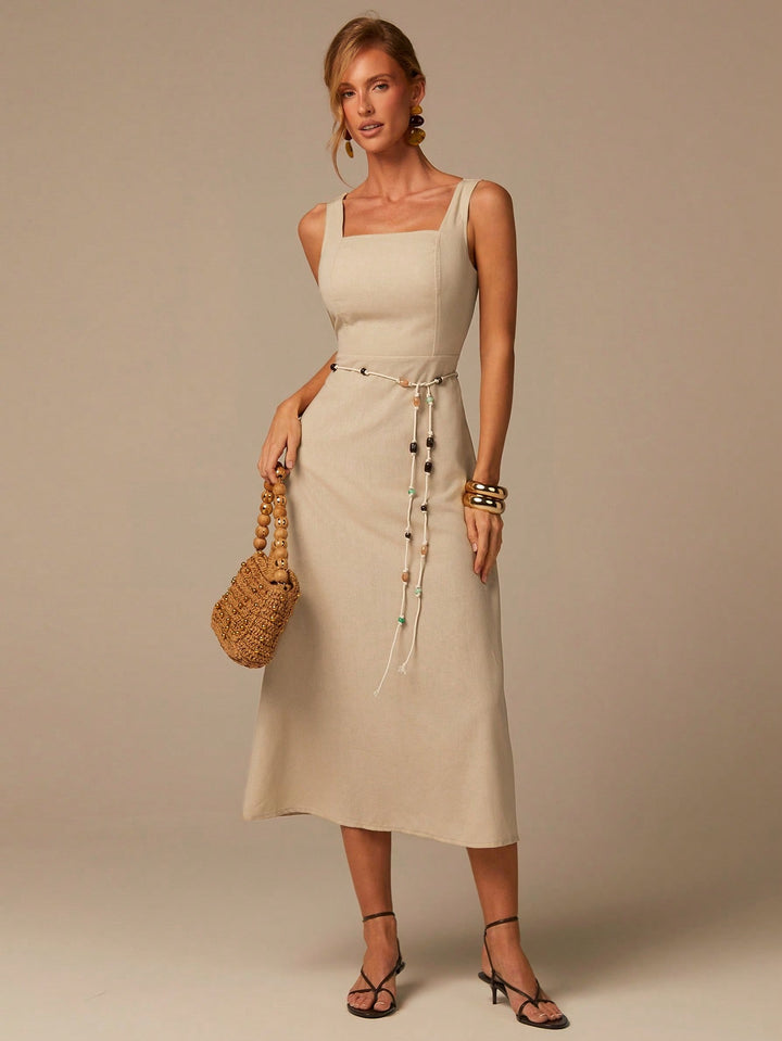 Rochie midi SHEIN, bej