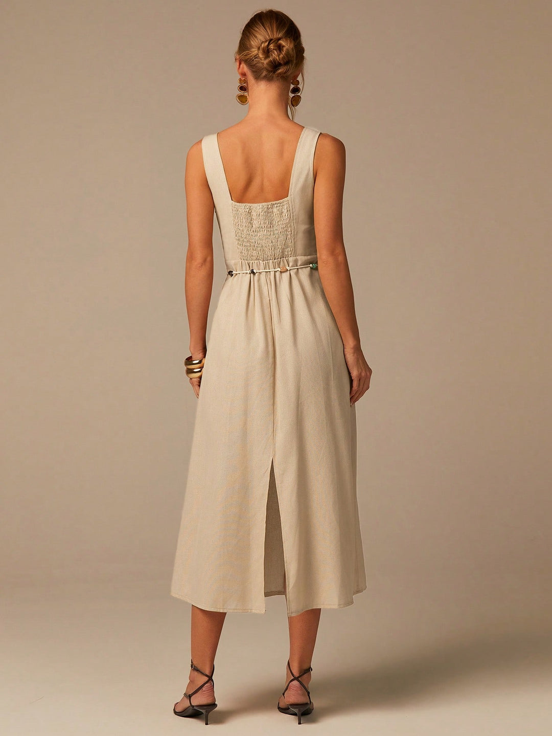 Rochie midi SHEIN, bej