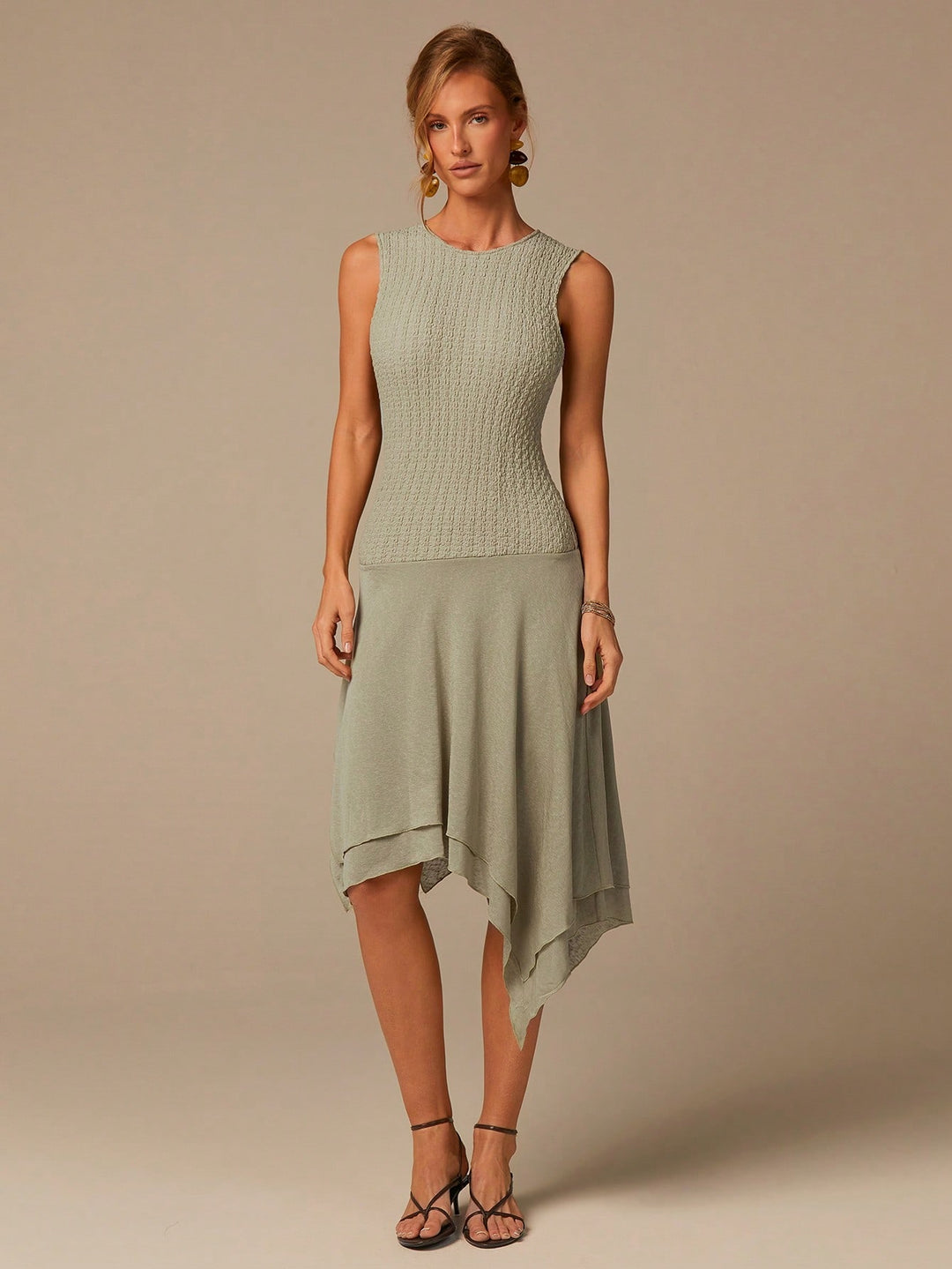 Rochie midi SHEIN, verde