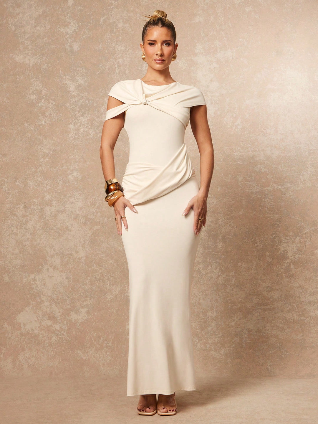 Rochie maxi SHEIN, bej