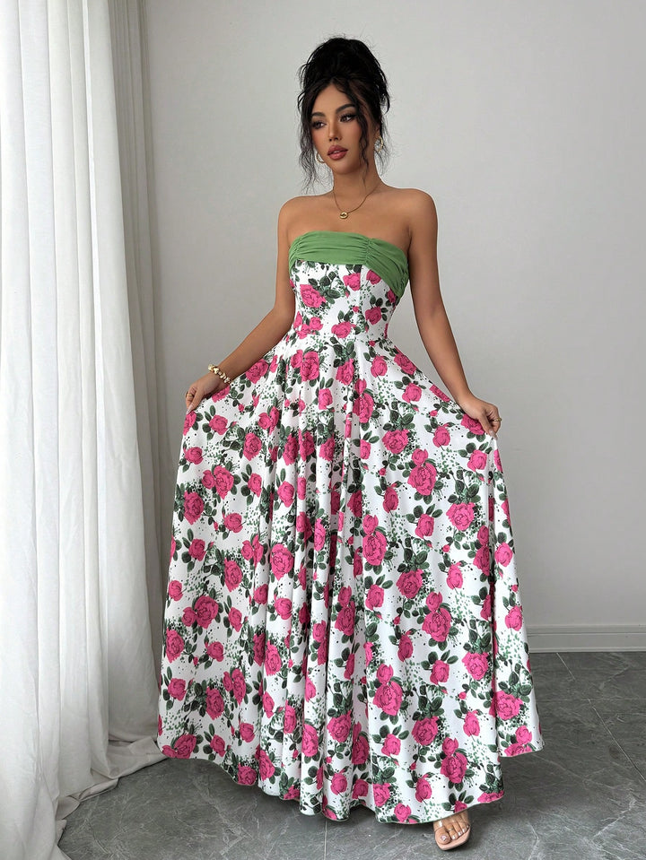 Rochie maxi SHEIN, mix culori