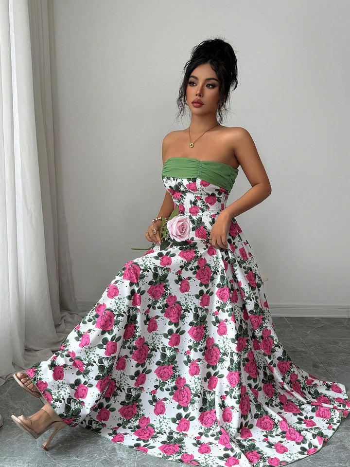 Rochie maxi SHEIN, mix culori