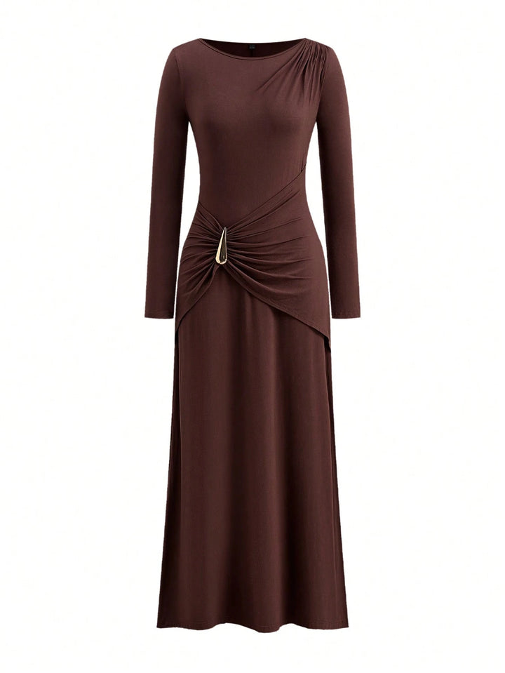 Rochie maxi SHEIN, maro