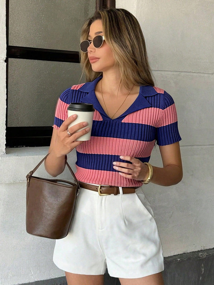 Tricou polo SHEIN, roz