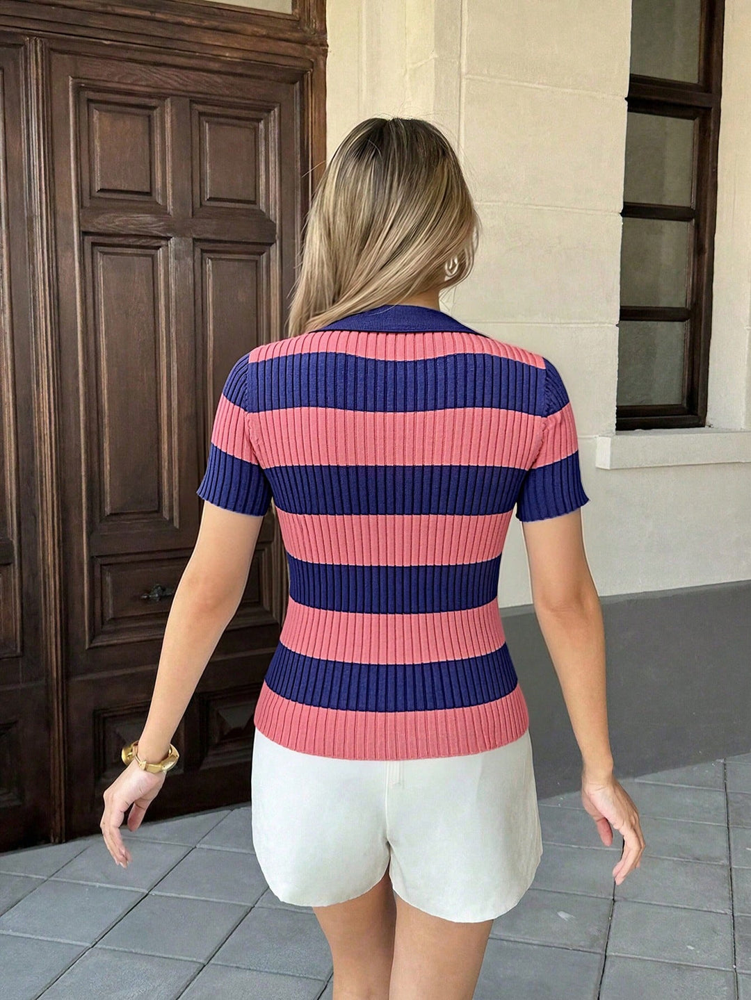 Tricou polo SHEIN, roz