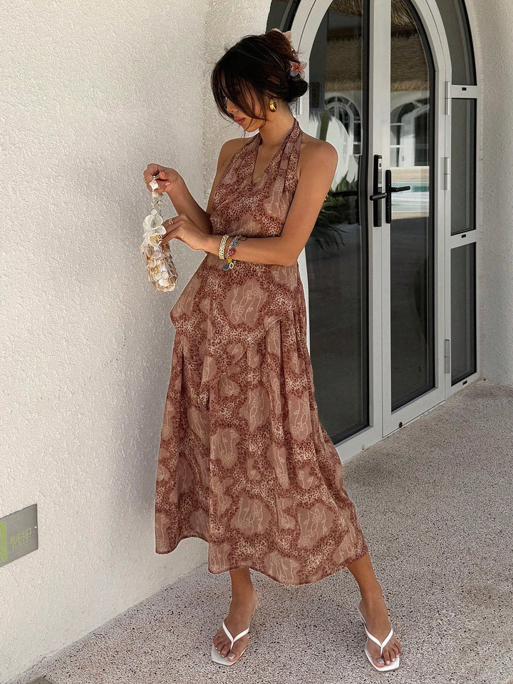 Rochie midi SHEIN, maro