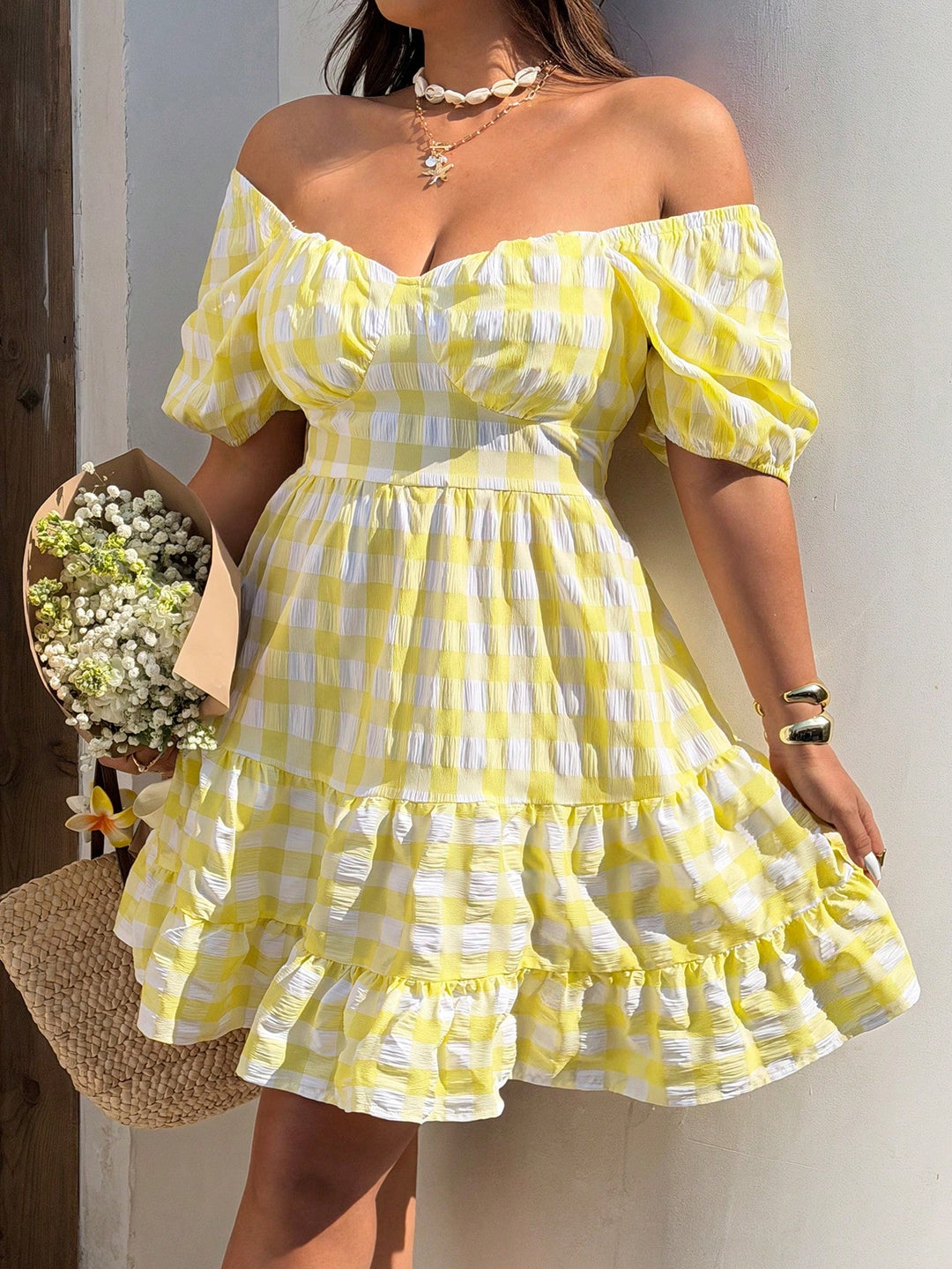 Rochie mini SHEIN, galben