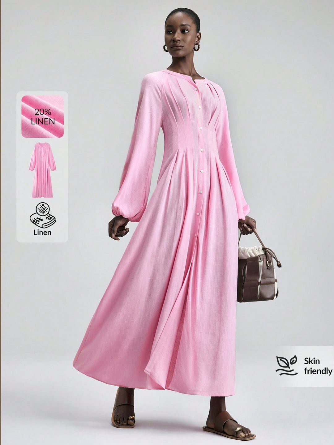 Rochie maxi SHEIN, roz