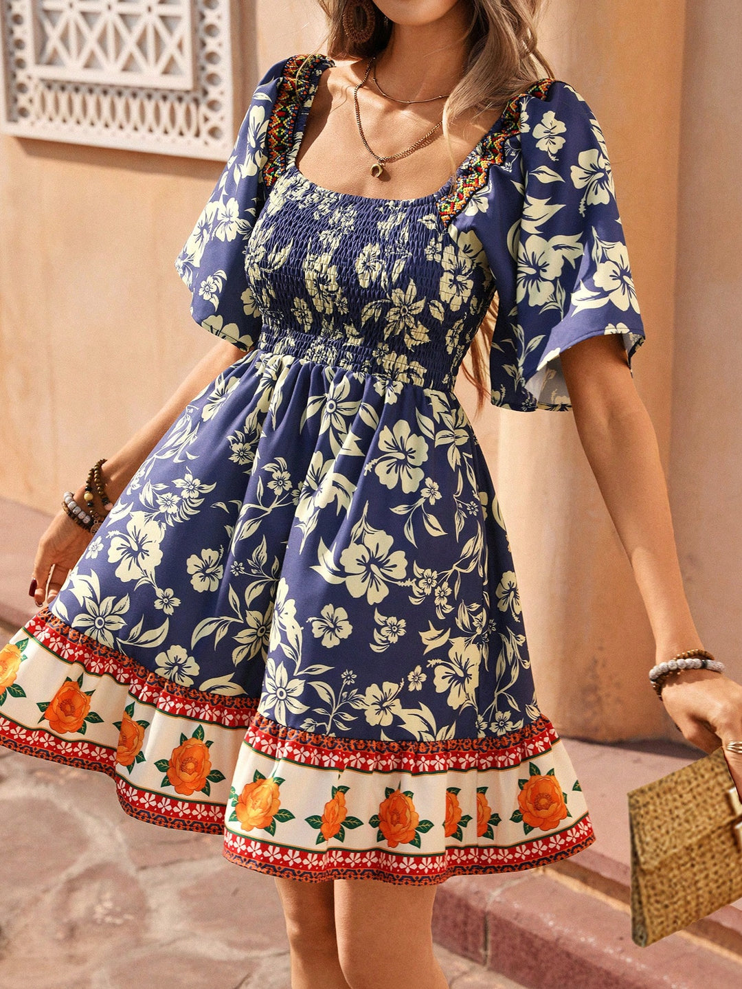 Rochie scurtă SHEIN, albastru