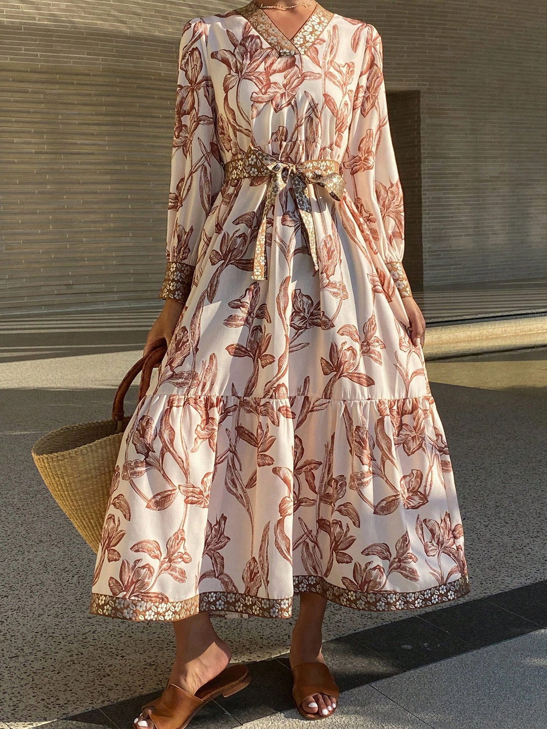 Rochie maxi SHEIN, mix culori