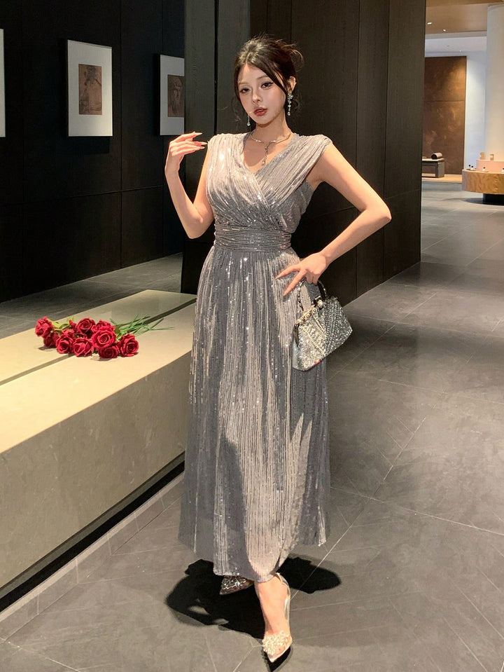 Rochie maxi SHEIN, gri