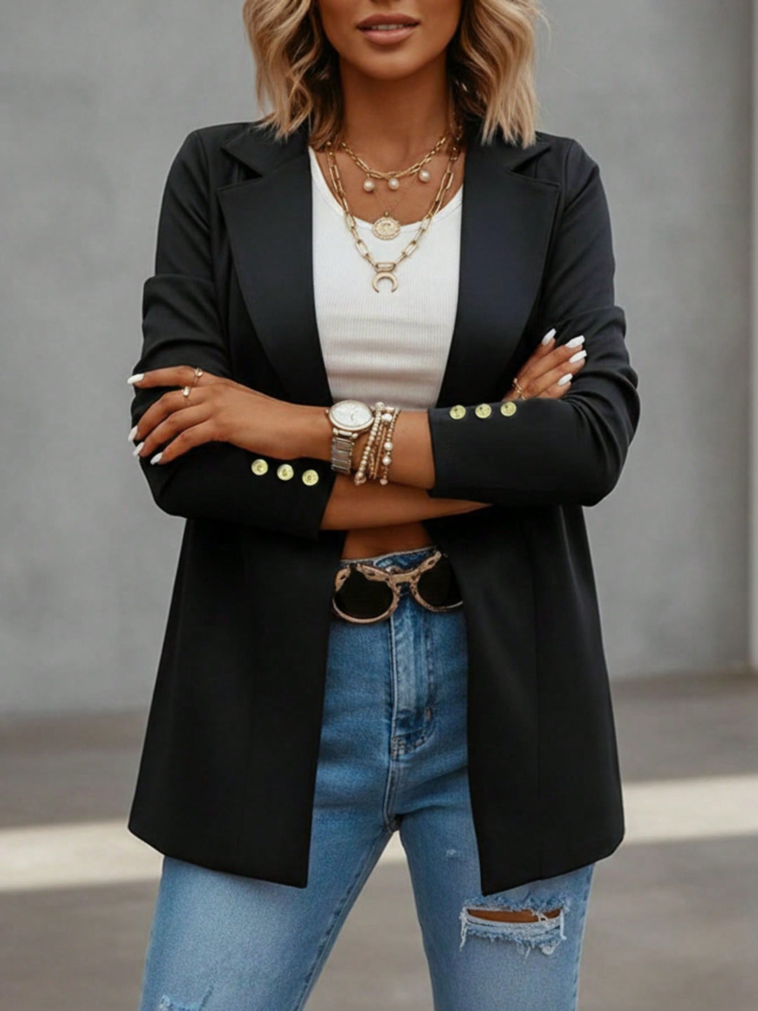 Sacou SHEIN, negru