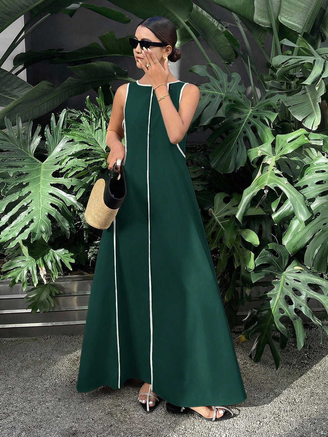 Rochie maxi SHEIN, verde
