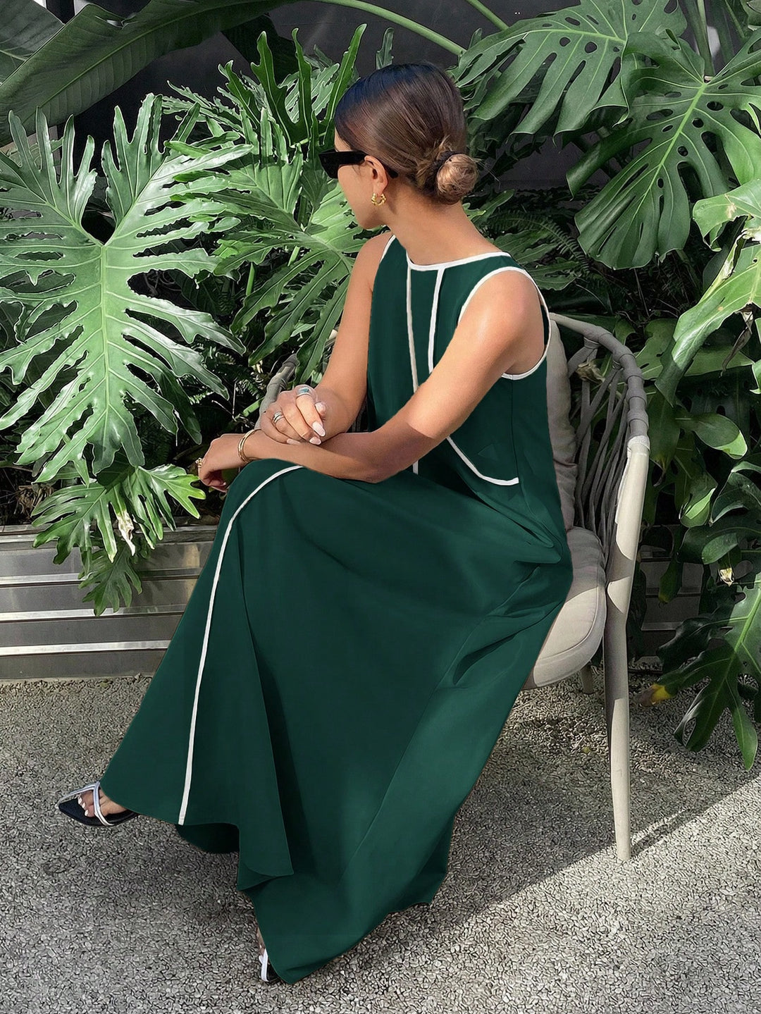 Rochie maxi SHEIN, verde