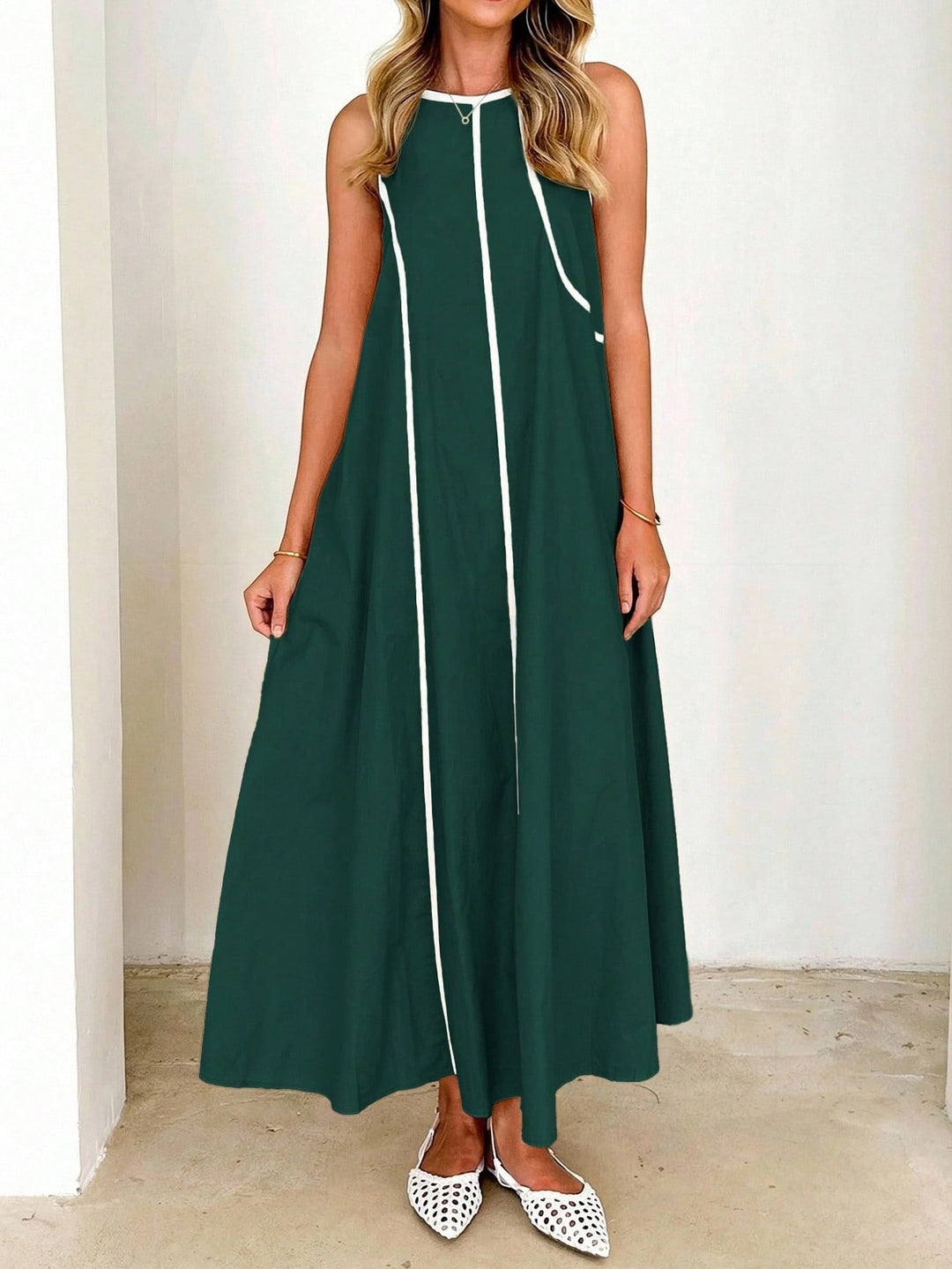 Rochie maxi SHEIN, verde